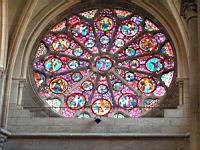 Lyon, Cathedrale Saint Jean, Rosace des anges (3)